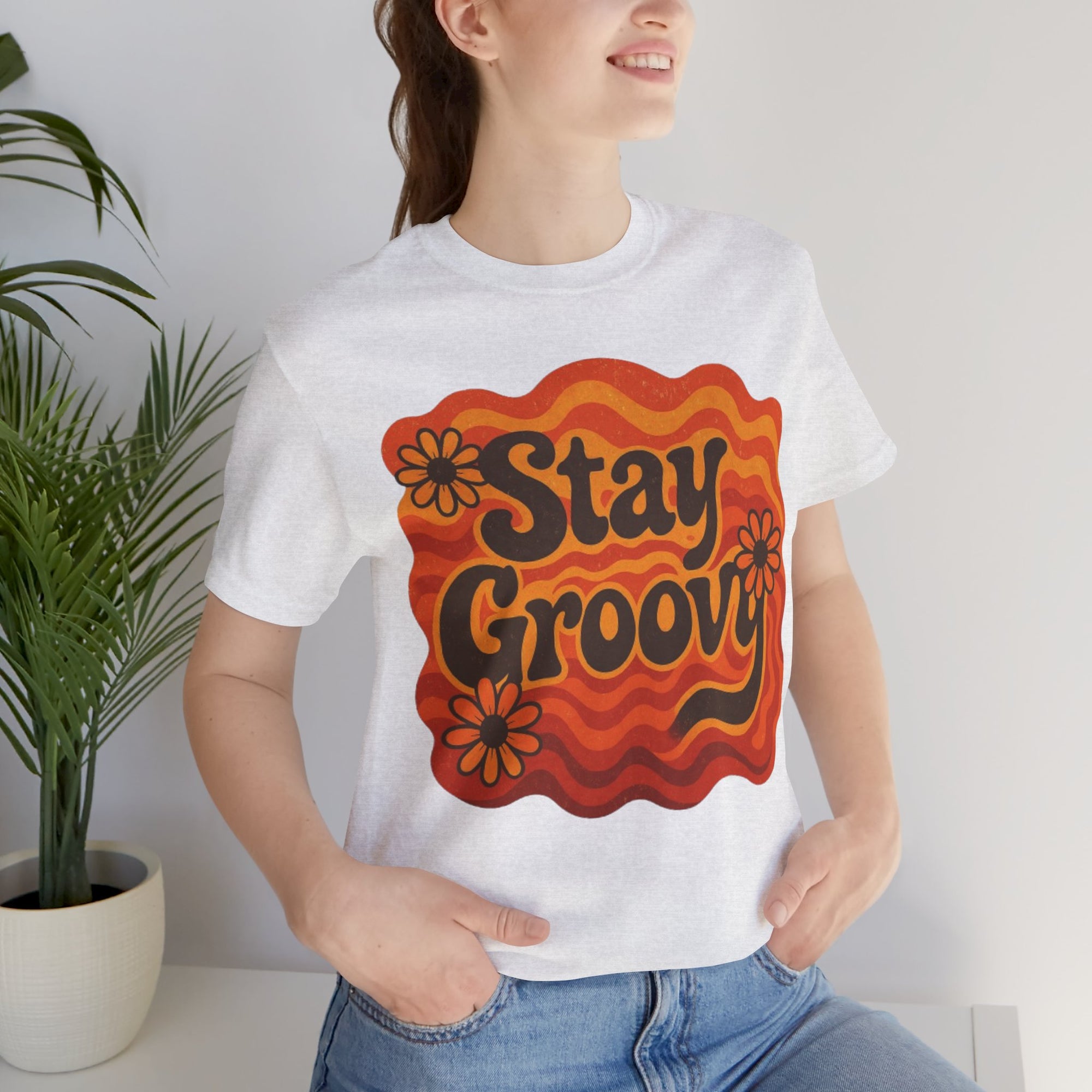 Groovy Short Sleeve Tee - Stay Groovy Graphic T-Shirt for Retro Lovers, Unisex Casual Wear, Vintage Style Gift, Summer Essential, [...]