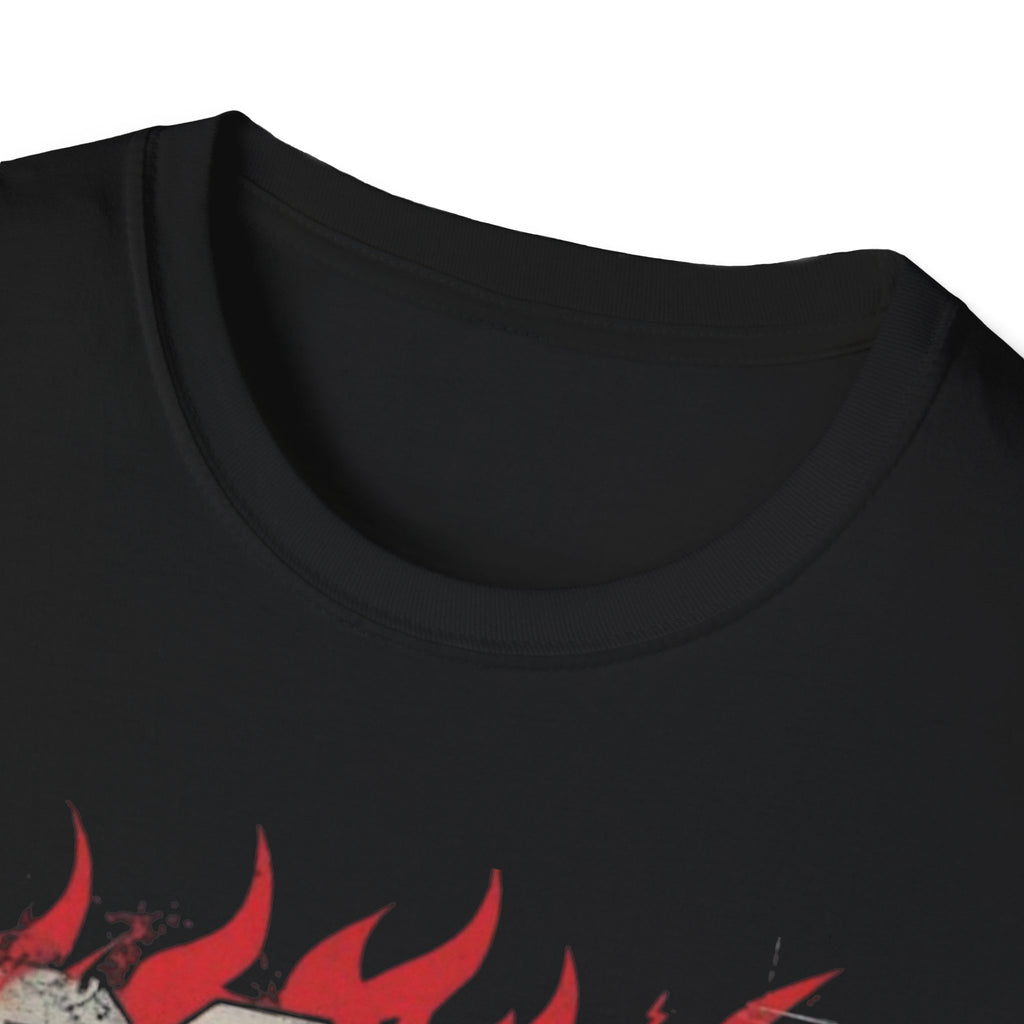 Rock 'n' Roll Vibes Unisex Softstyle T-Shirt, Music Lover Gift, Concert Apparel, Casual Wear, Cool Graphic Tee