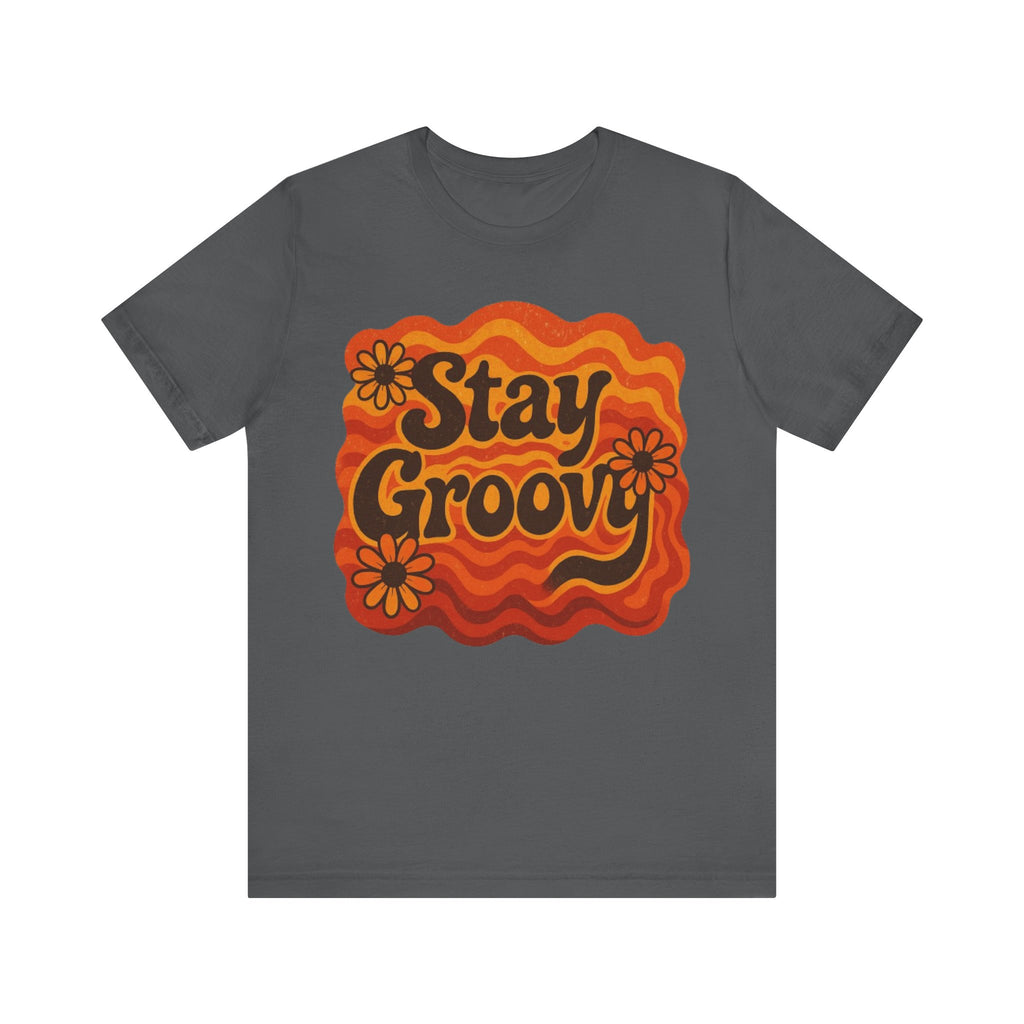 Groovy Short Sleeve Tee - Stay Groovy Graphic T-Shirt for Retro Lovers, Unisex Casual Wear, Vintage Style Gift, Summer Essential, [...]