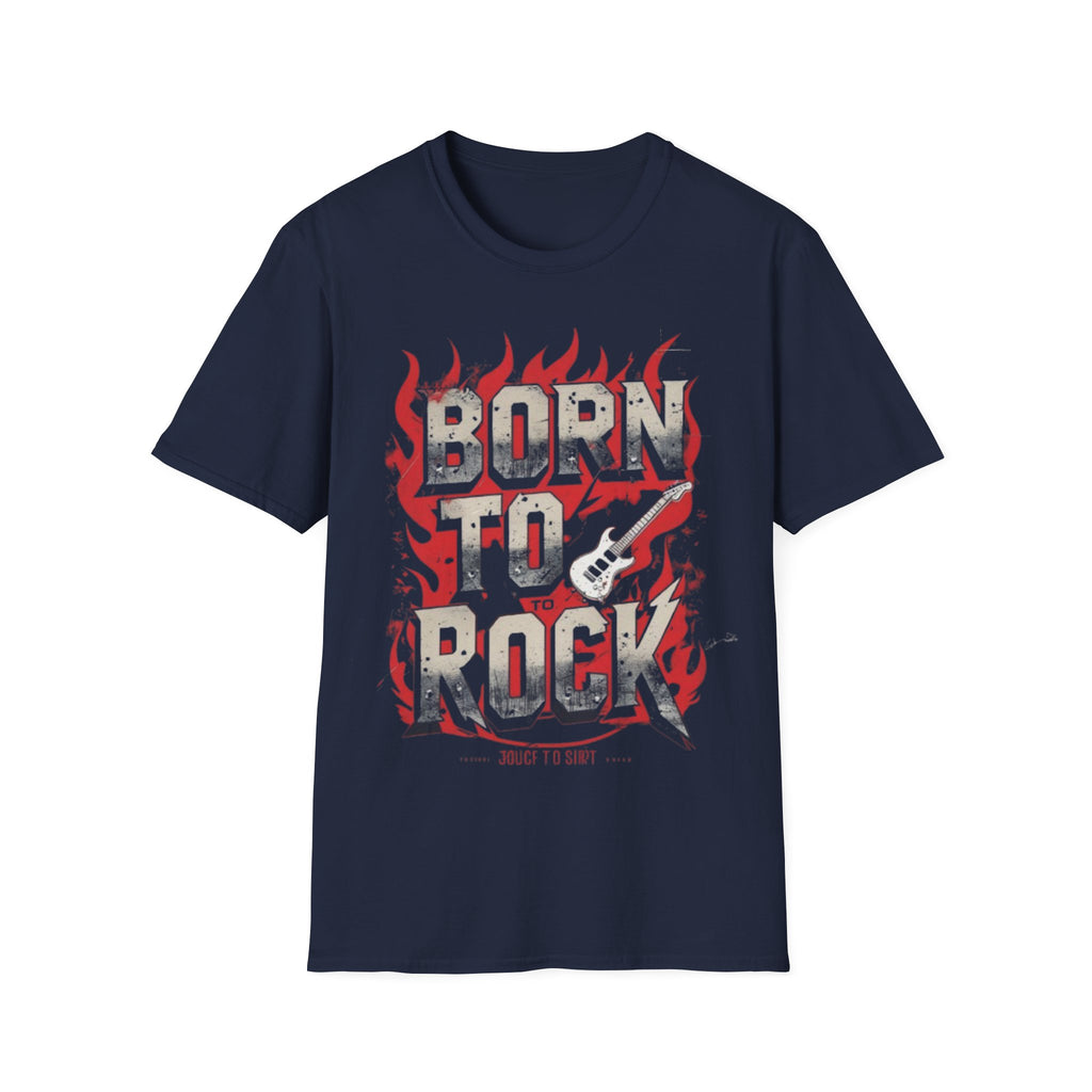 Rock 'n' Roll Vibes Unisex Softstyle T-Shirt, Music Lover Gift, Concert Apparel, Casual Wear, Cool Graphic Tee