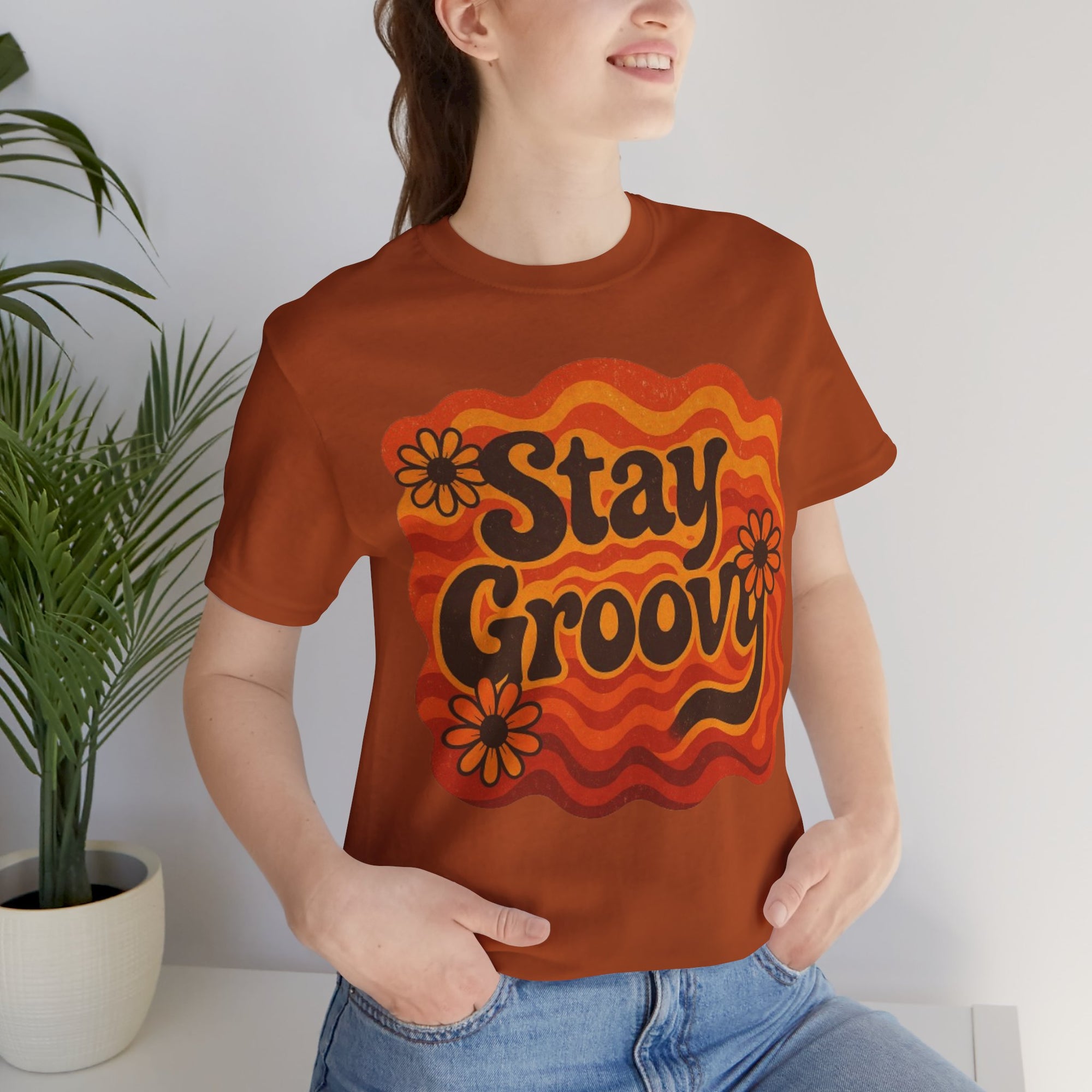 Groovy Short Sleeve Tee - Stay Groovy Graphic T-Shirt for Retro Lovers, Unisex Casual Wear, Vintage Style Gift, Summer Essential, [...]