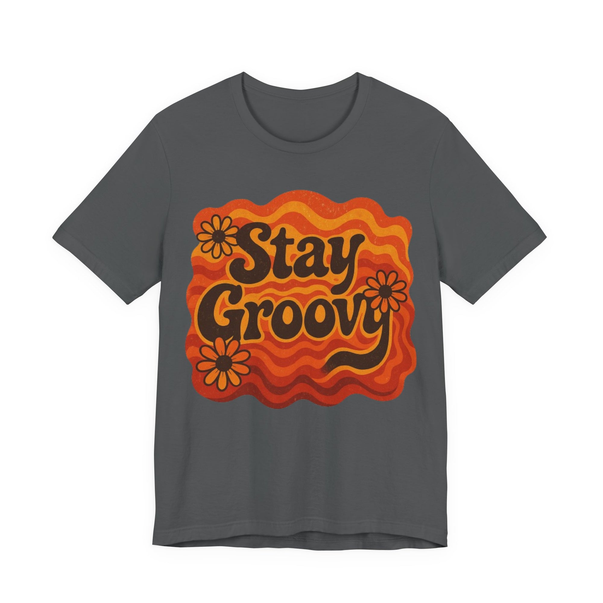 Groovy Short Sleeve Tee - Stay Groovy Graphic T-Shirt for Retro Lovers, Unisex Casual Wear, Vintage Style Gift, Summer Essential, [...]