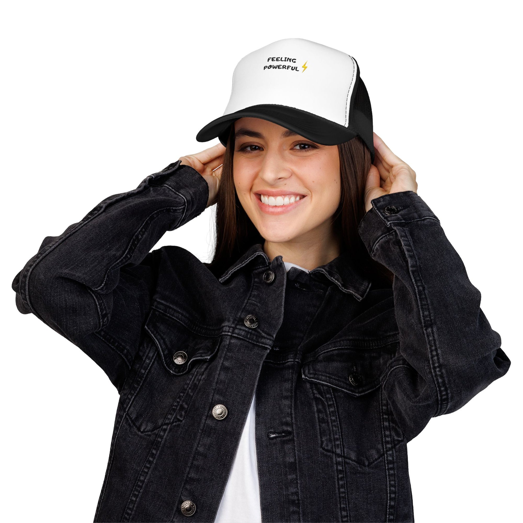 Empowering Foam Trucker Hat - Feeling Powerful - Perfect Gift for Sports Enthusiasts, Casual Outings, and Motivational Moments