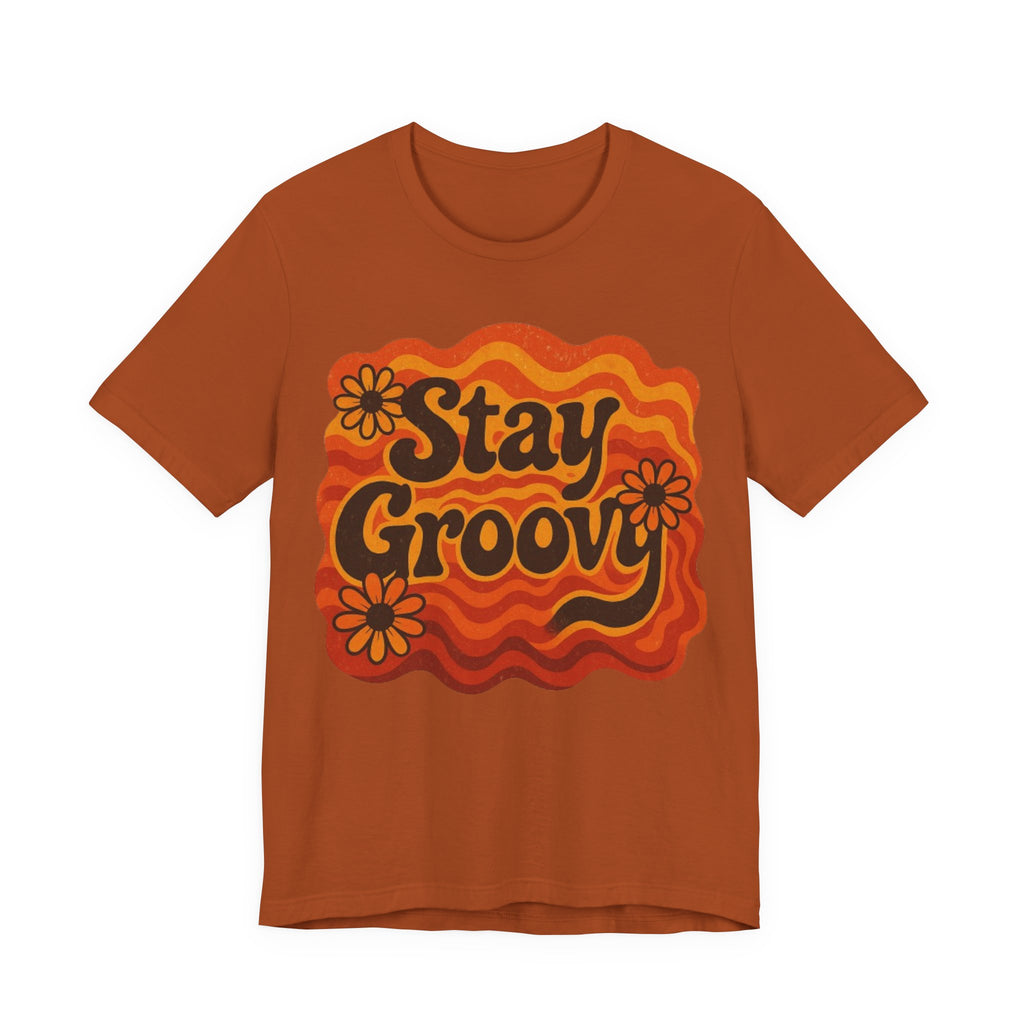 Groovy Short Sleeve Tee - Stay Groovy Graphic T-Shirt for Retro Lovers, Unisex Casual Wear, Vintage Style Gift, Summer Essential, [...]