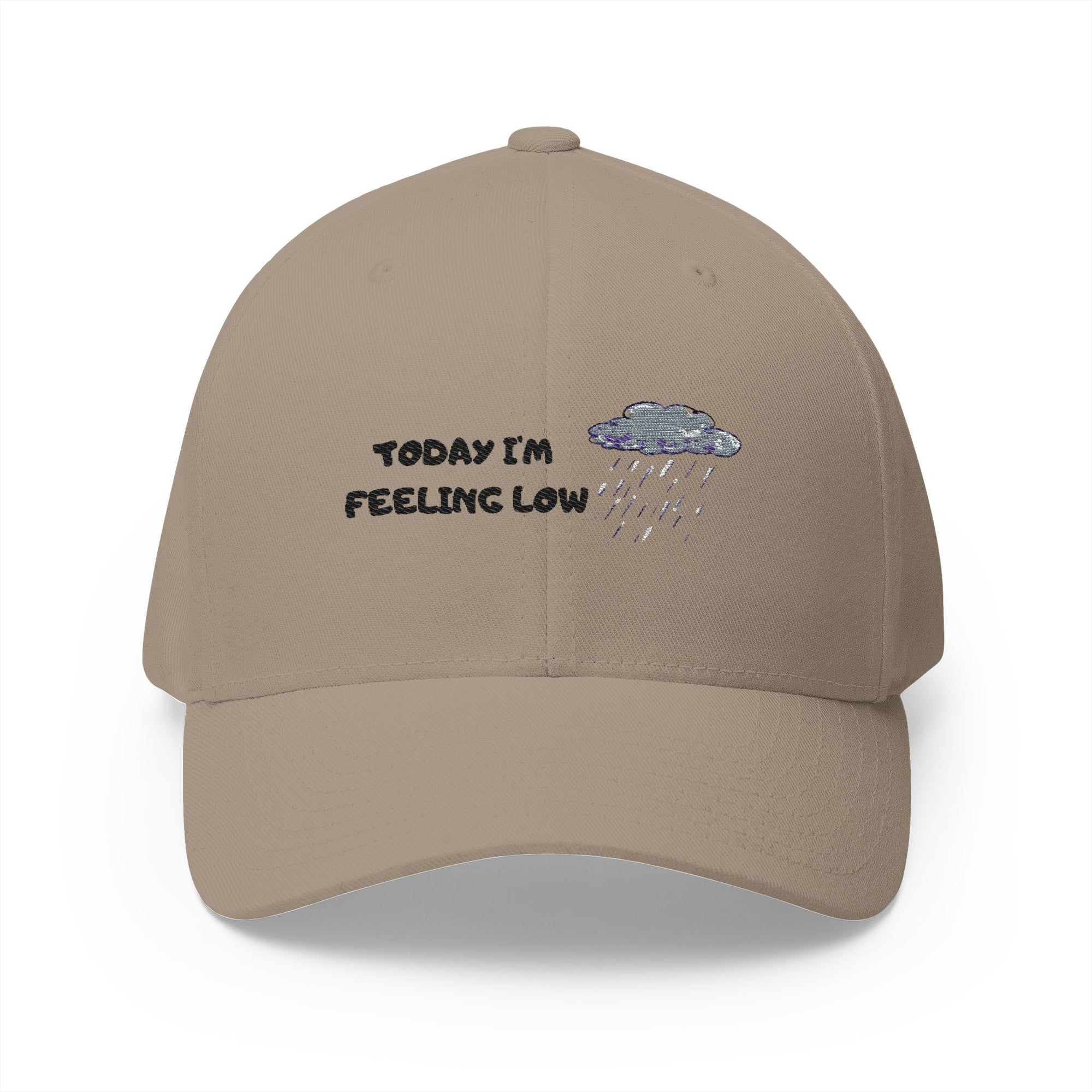 Embroidered Mood Cap - Today I'm Feeling Low, Gift for Friends, Anxiety Relief, Casual Wear, Unique Fashion Statement
