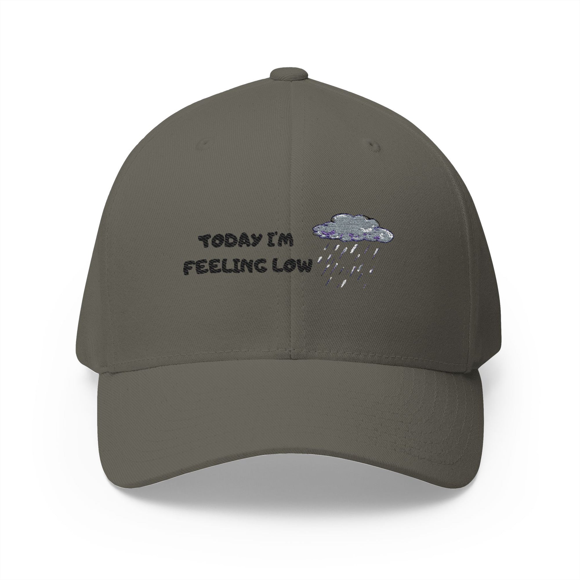 Embroidered Mood Cap - Today I'm Feeling Low, Gift for Friends, Anxiety Relief, Casual Wear, Unique Fashion Statement